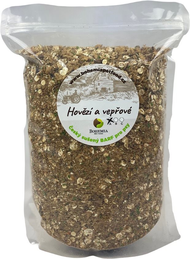 Bohemia Pet Food sušený barf hovězí a vepřové A 2 kg