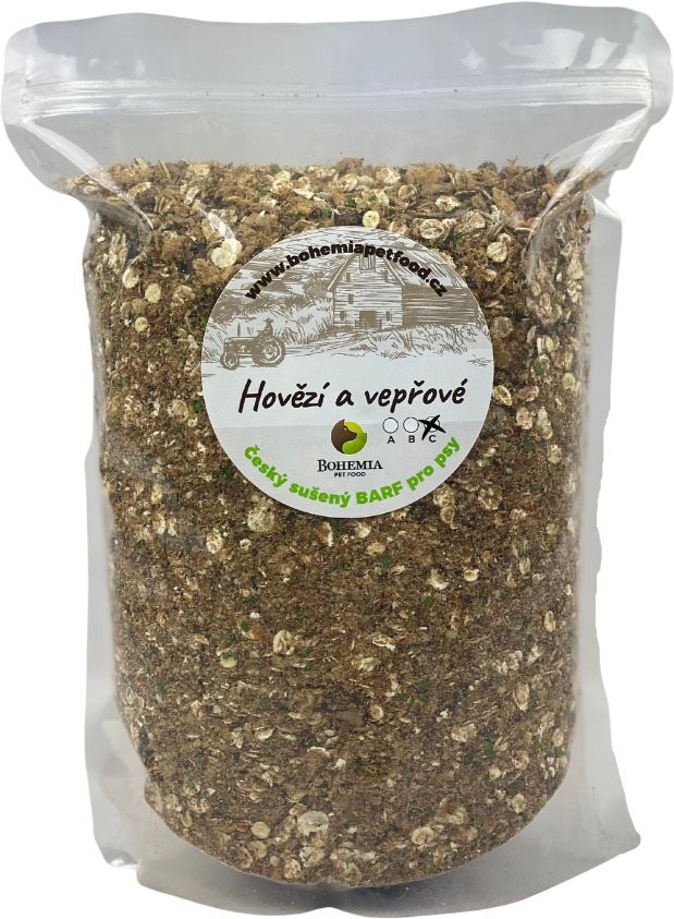 Bohemia Pet Food sušený barf hovězí a vepřové C 2 kg
