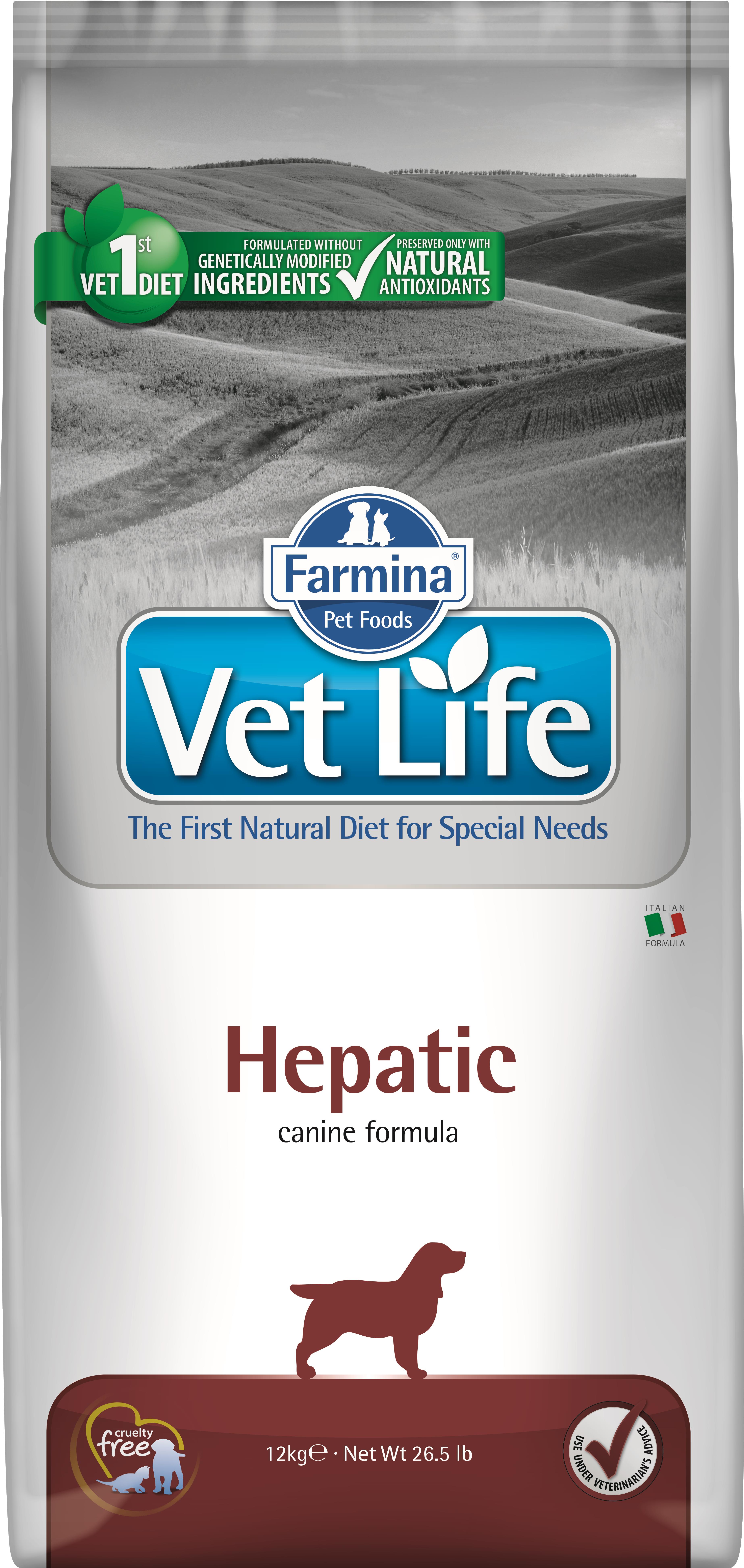 Vet Life Natural Dog Hepatic 12 kg