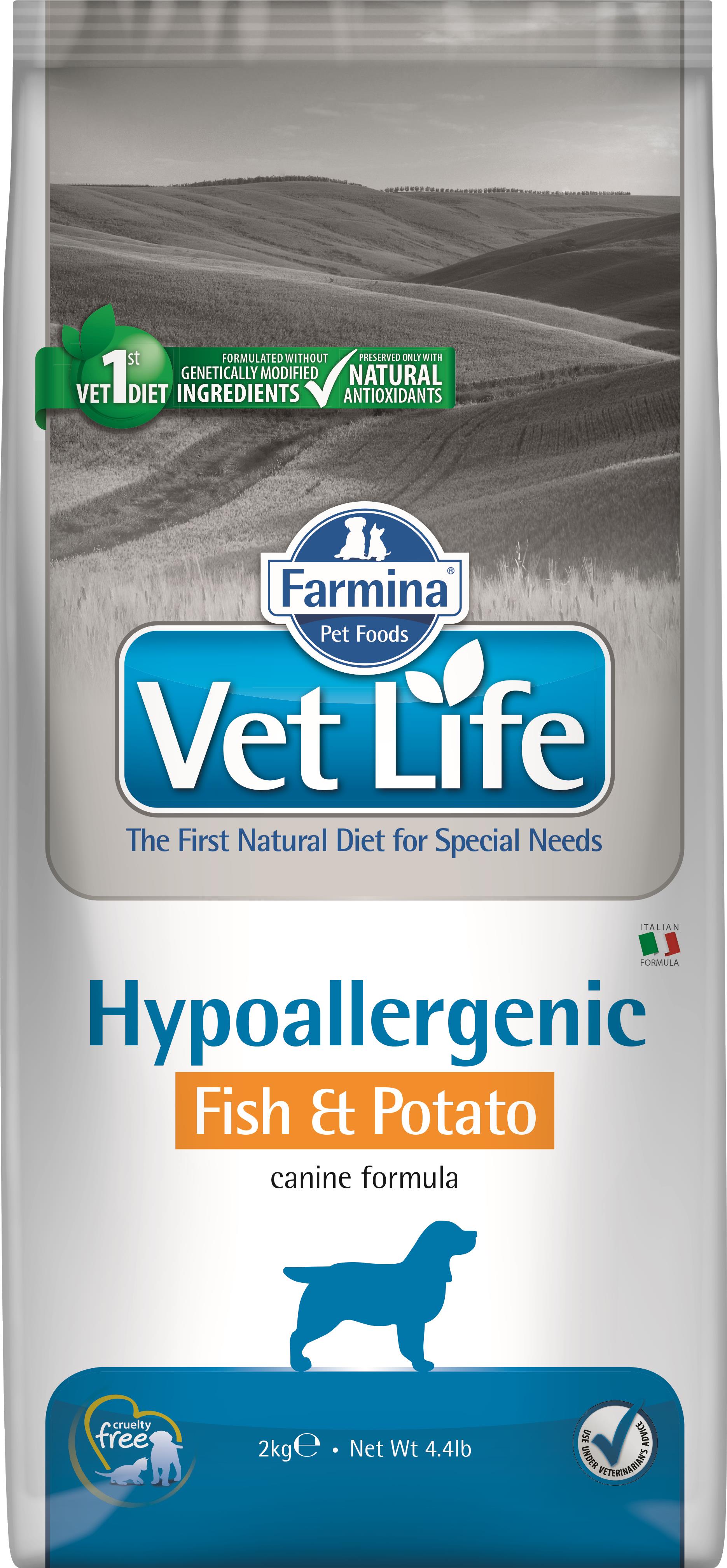 Vet Life Natural Dog Hypo Fish & Potato 2 kg