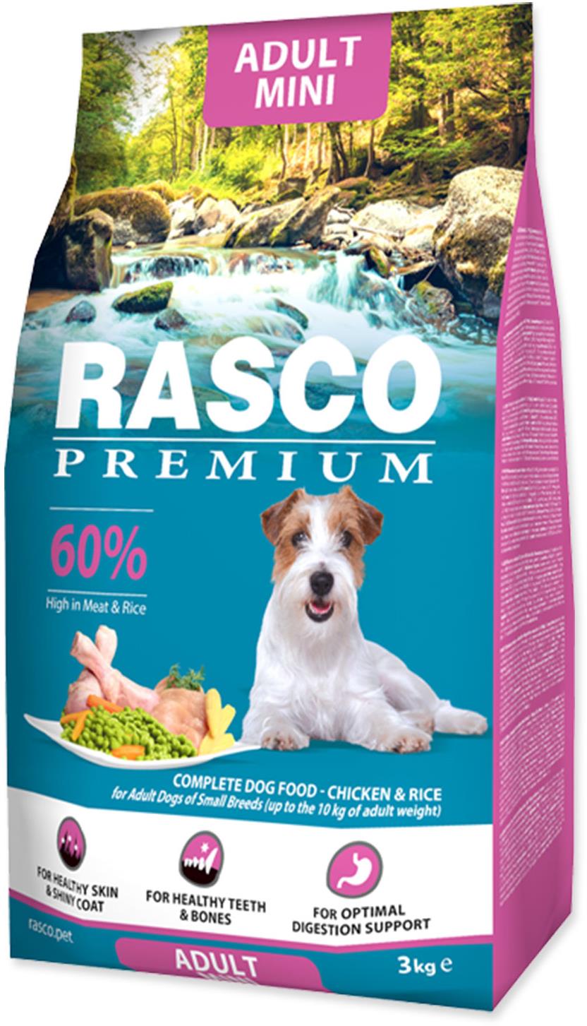 Rasco Granule Premium Adult Mini kuře s rýží 3 kg