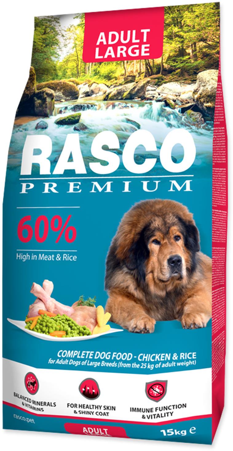 Rasco Granule Premium Adult Large kuře s rýží 15 kg