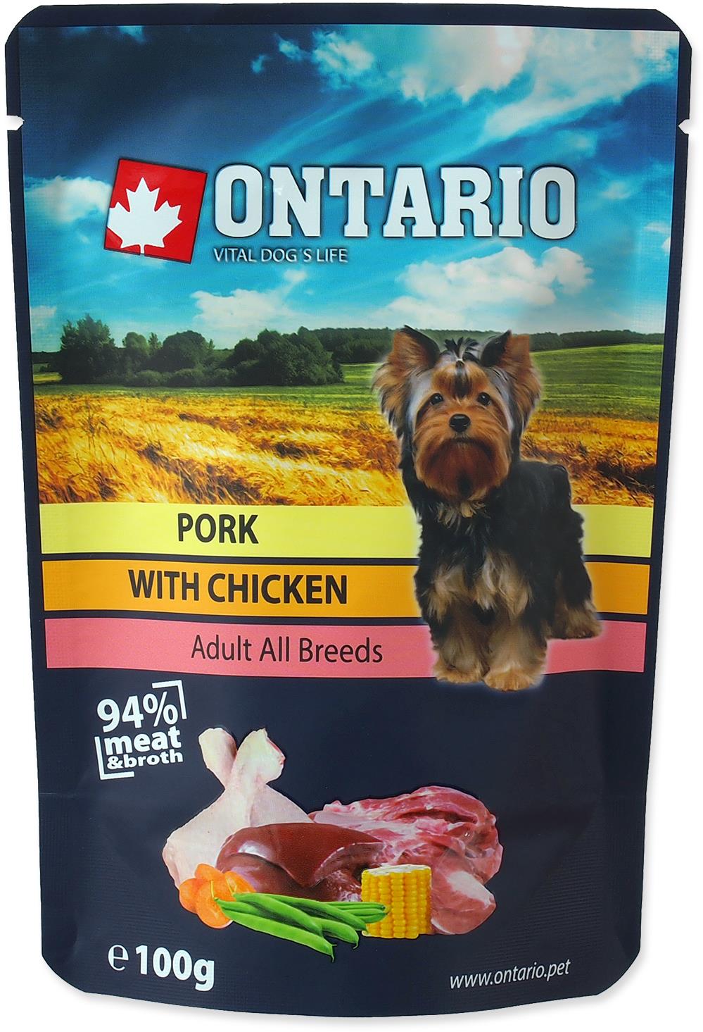 Ontario Kapsička vepřové s kuřecím ve vývaru 100 g