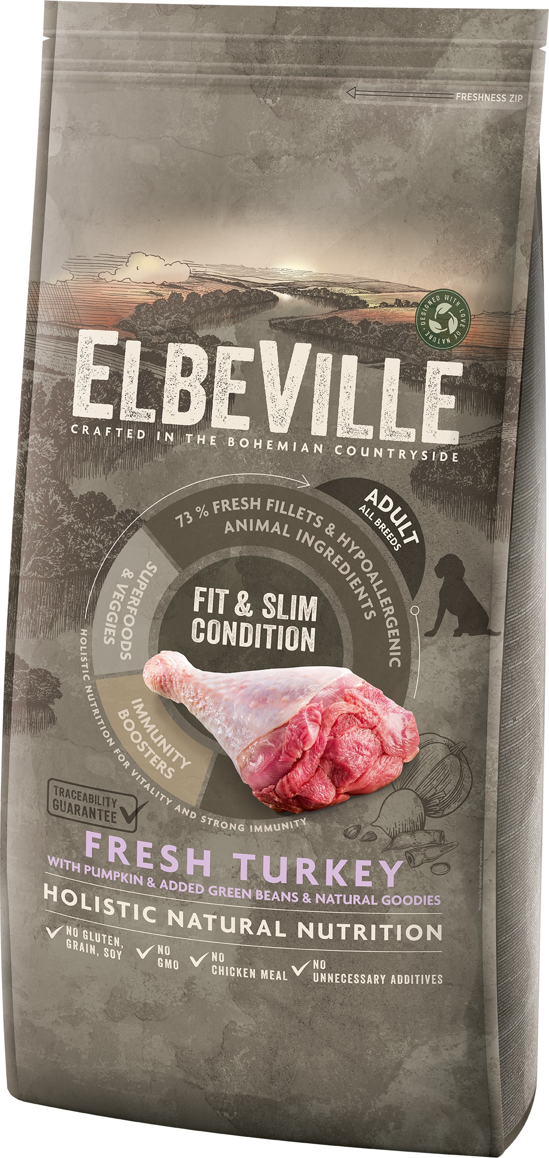 Elbeville Adult All Breeds Fit and Slim Condition Fresh Turkey 11,4 kg