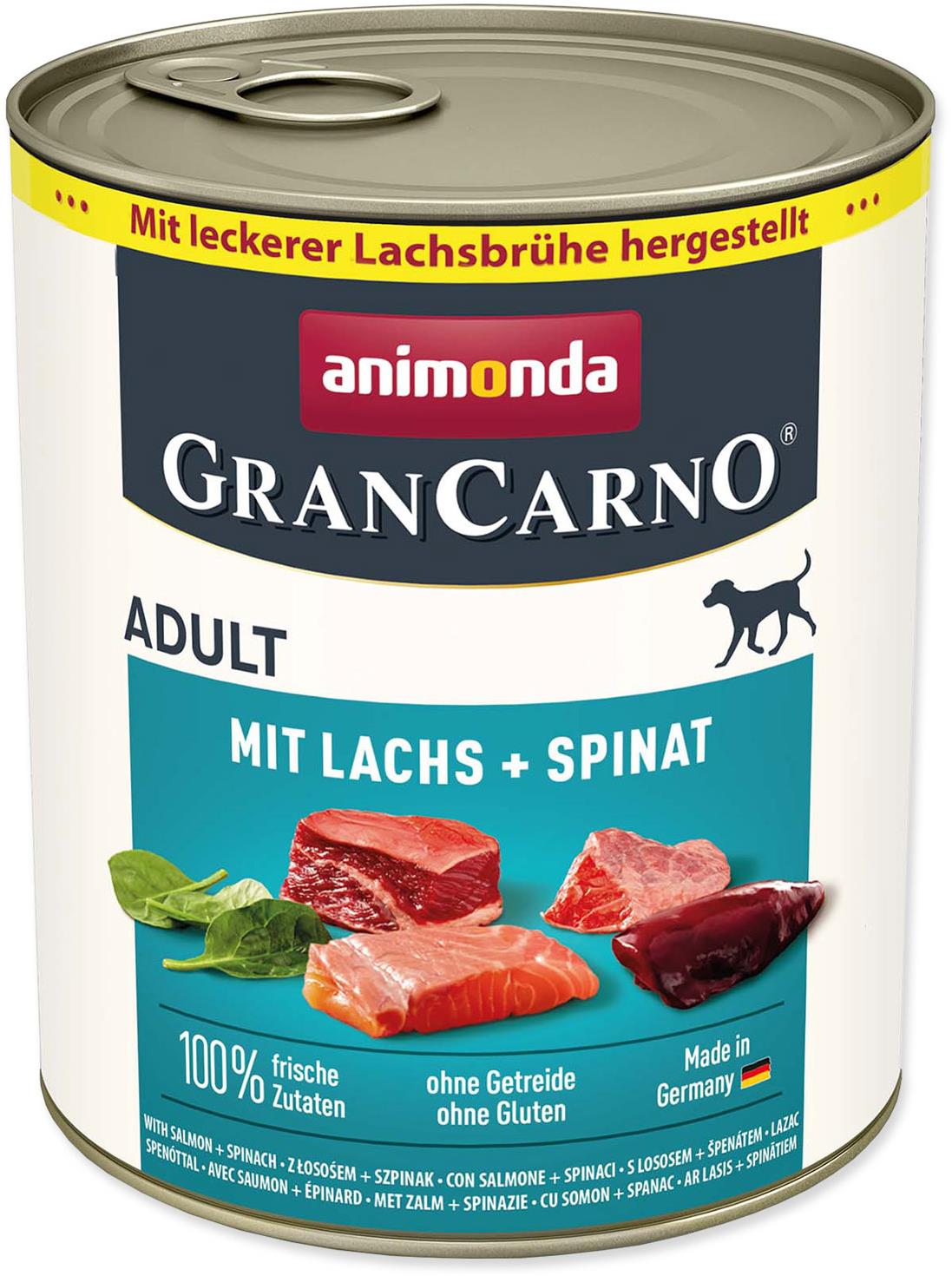 Animonda Gran Carno Adult s lososem a špenátem 800 g