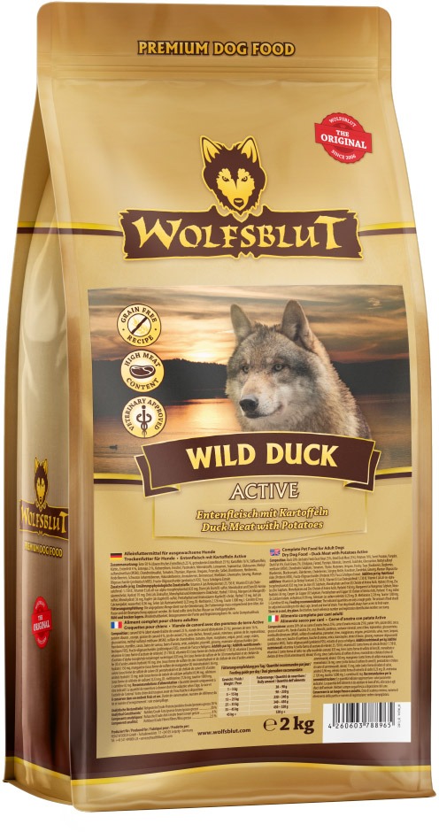 Wolfsblut Dog Active Wild Duck kachna s bramborami 2 kg