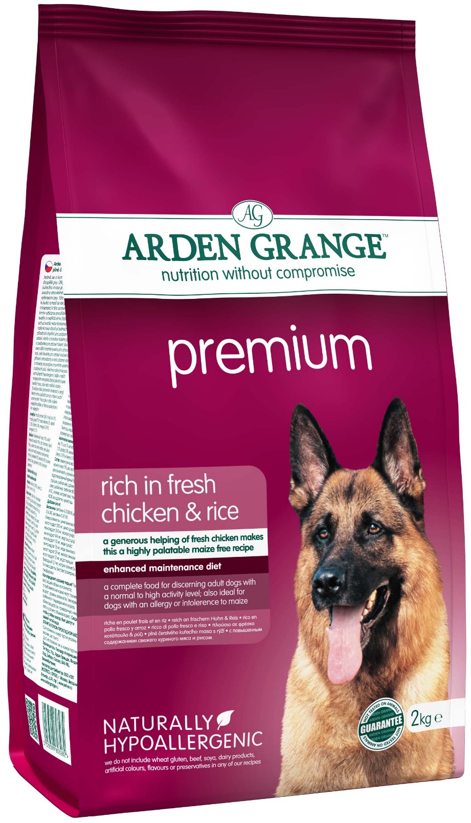 Arden Grange Dog Adult Premium rich fresh Chick & Rice 2 kg