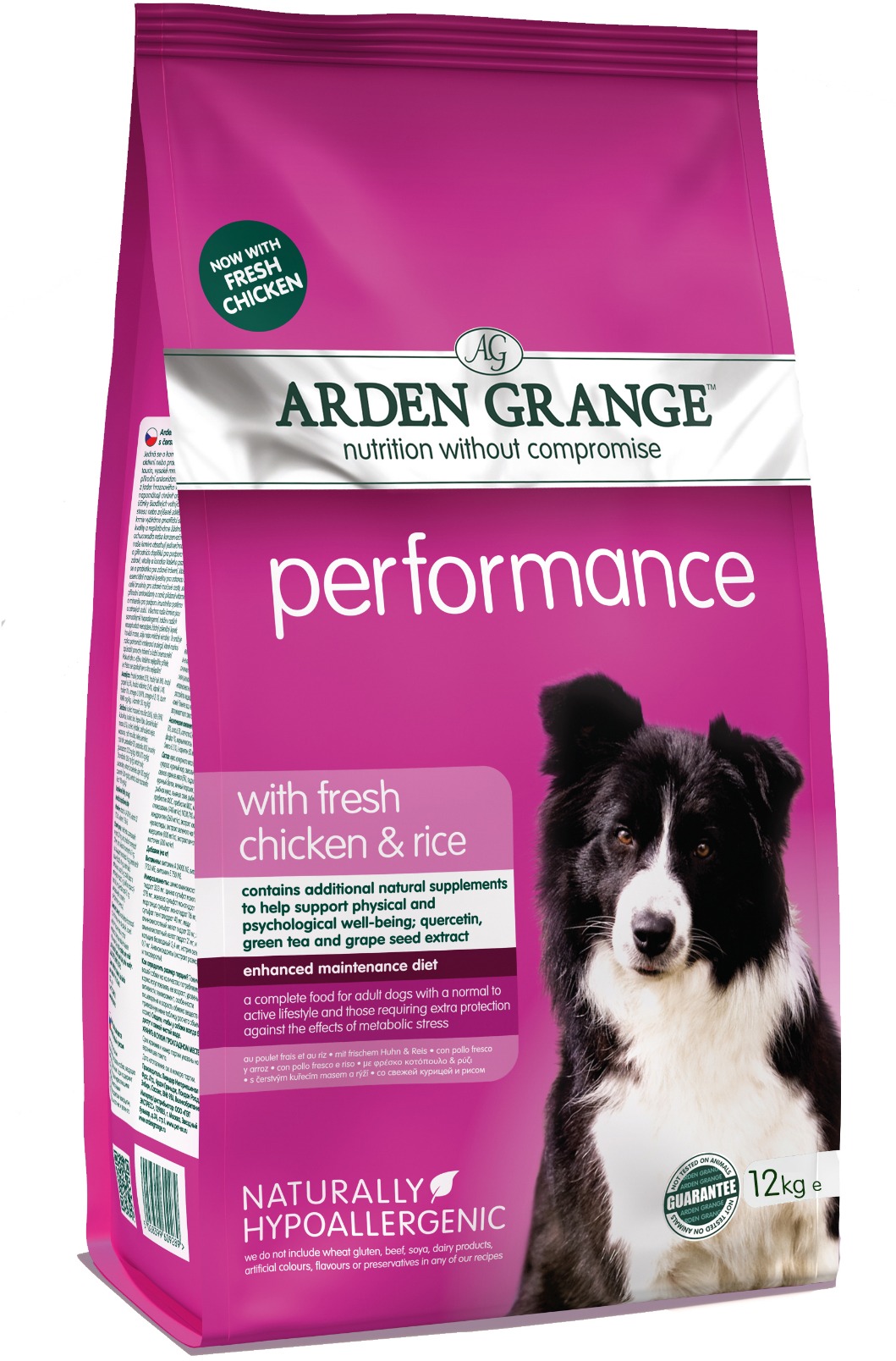 Arden Grange Dog Adult Performance with fresh Chicken & Rice 12 kg