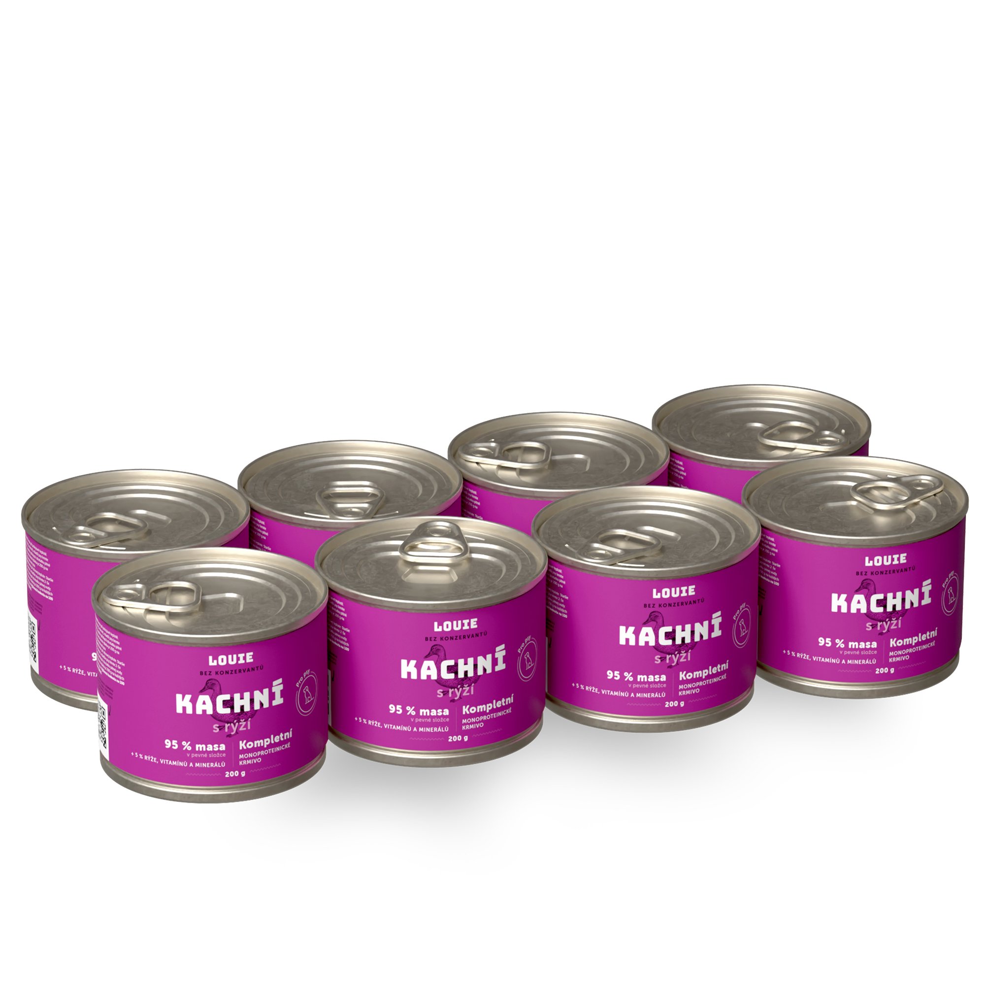 LOUIE kachní (95 % v pevné složce) s rýží 200 g 8 ks