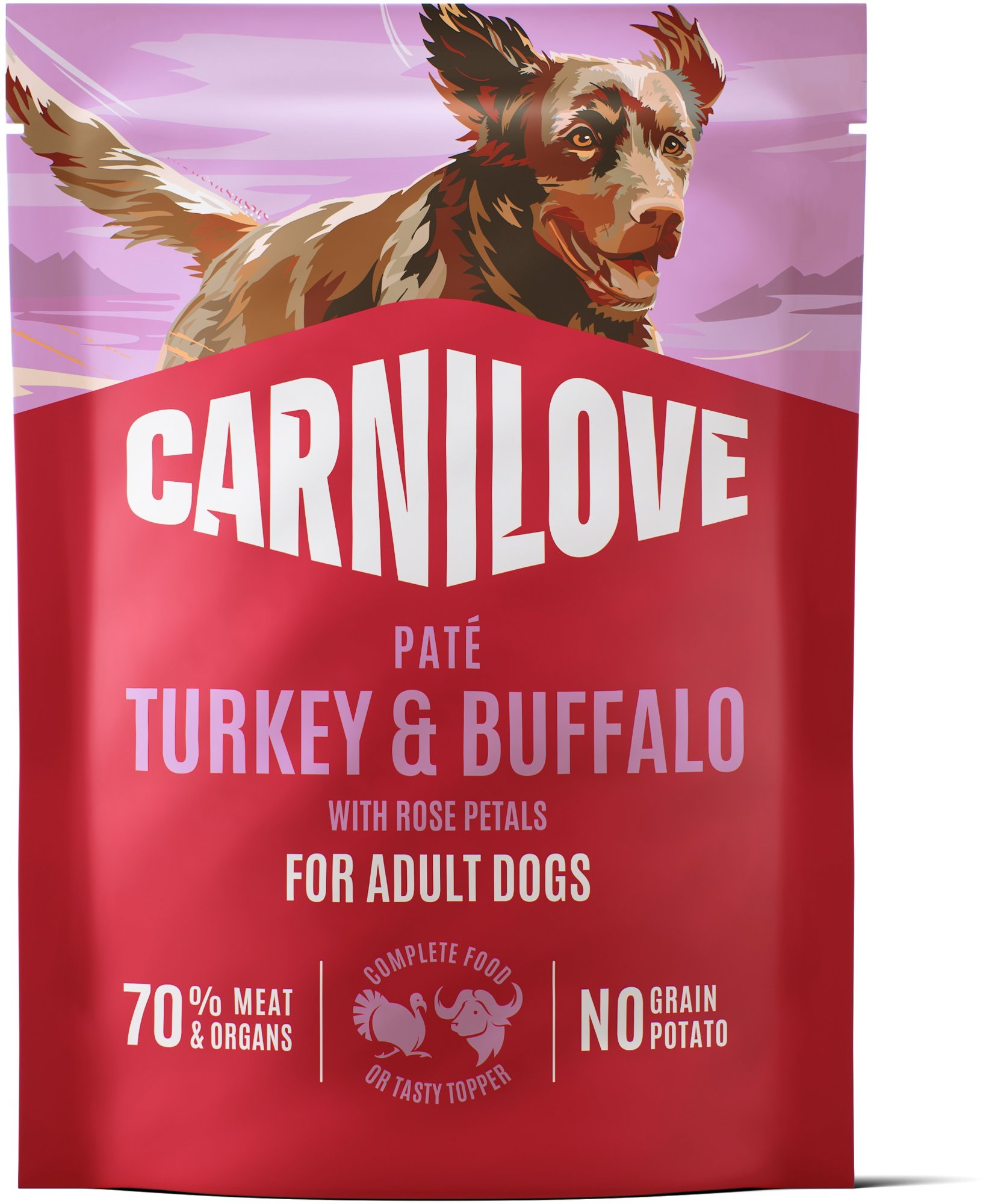 Carnilove Dog Pouch Paté Turkey & Buffalo with Rose Petals 300 g