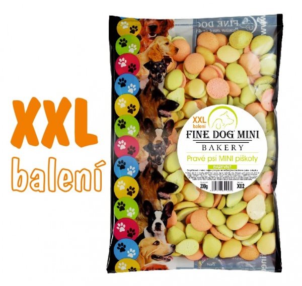 Fine Dog mini mix Piškoty barevné xxl balení 200 g