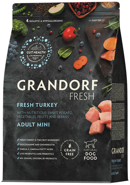 Grandorf FRESH granule pro psy Adult Mini - Krocan 1 kg