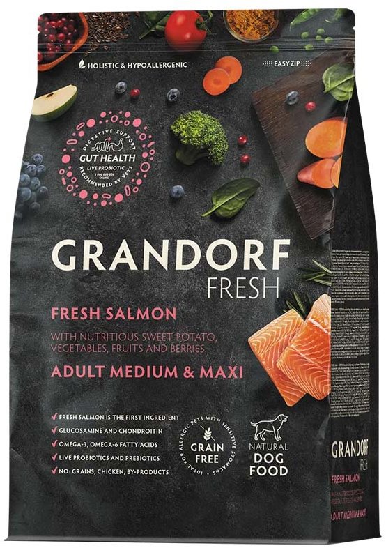 Grandorf FRESH granule pro psy Adult Medium & Maxi - Losos 3 kg
