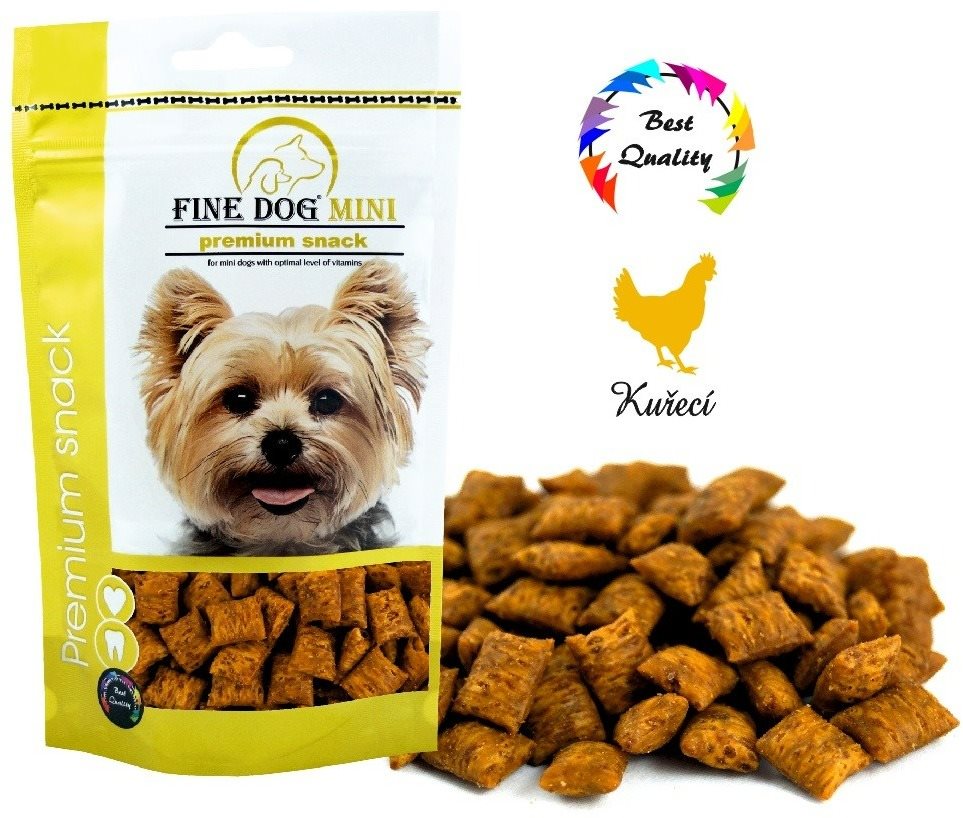 Fine Dog mini Plněné polštářky kuřecí 80 g