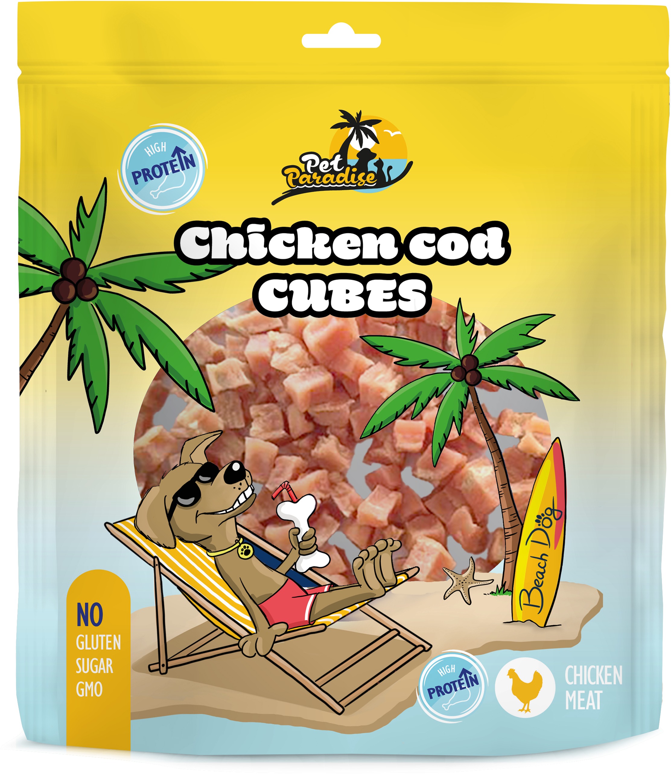 Pet Paradise Kuřecí kostky s treskou 230 g