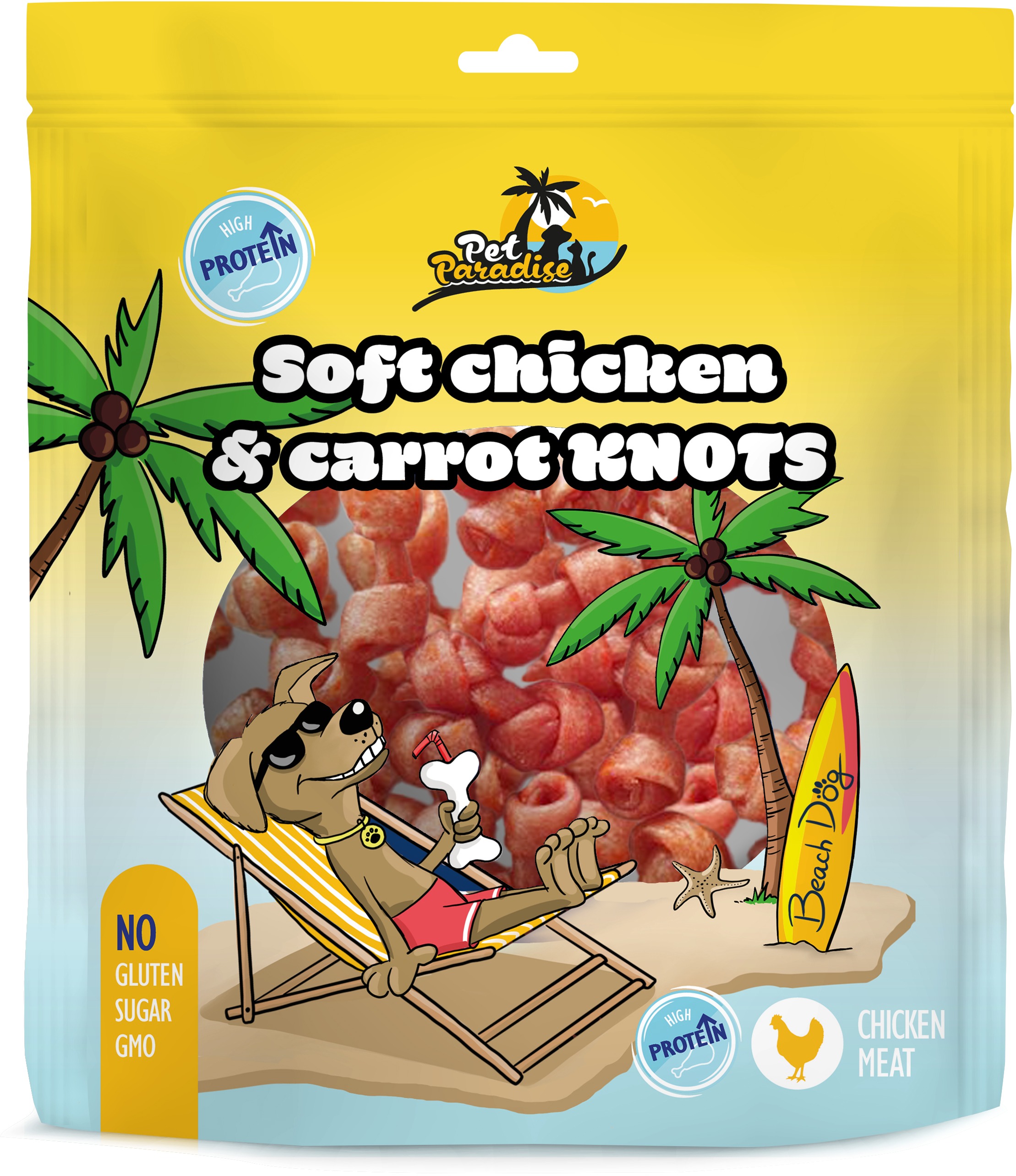 Pet Paradise Měkké kuřecí uzlíky s mrkví 230 g
