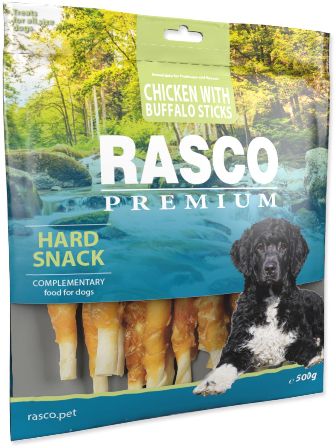 Rasco Premium Pochoutka bůvolí tyčinky obalené kuřecím 500 g