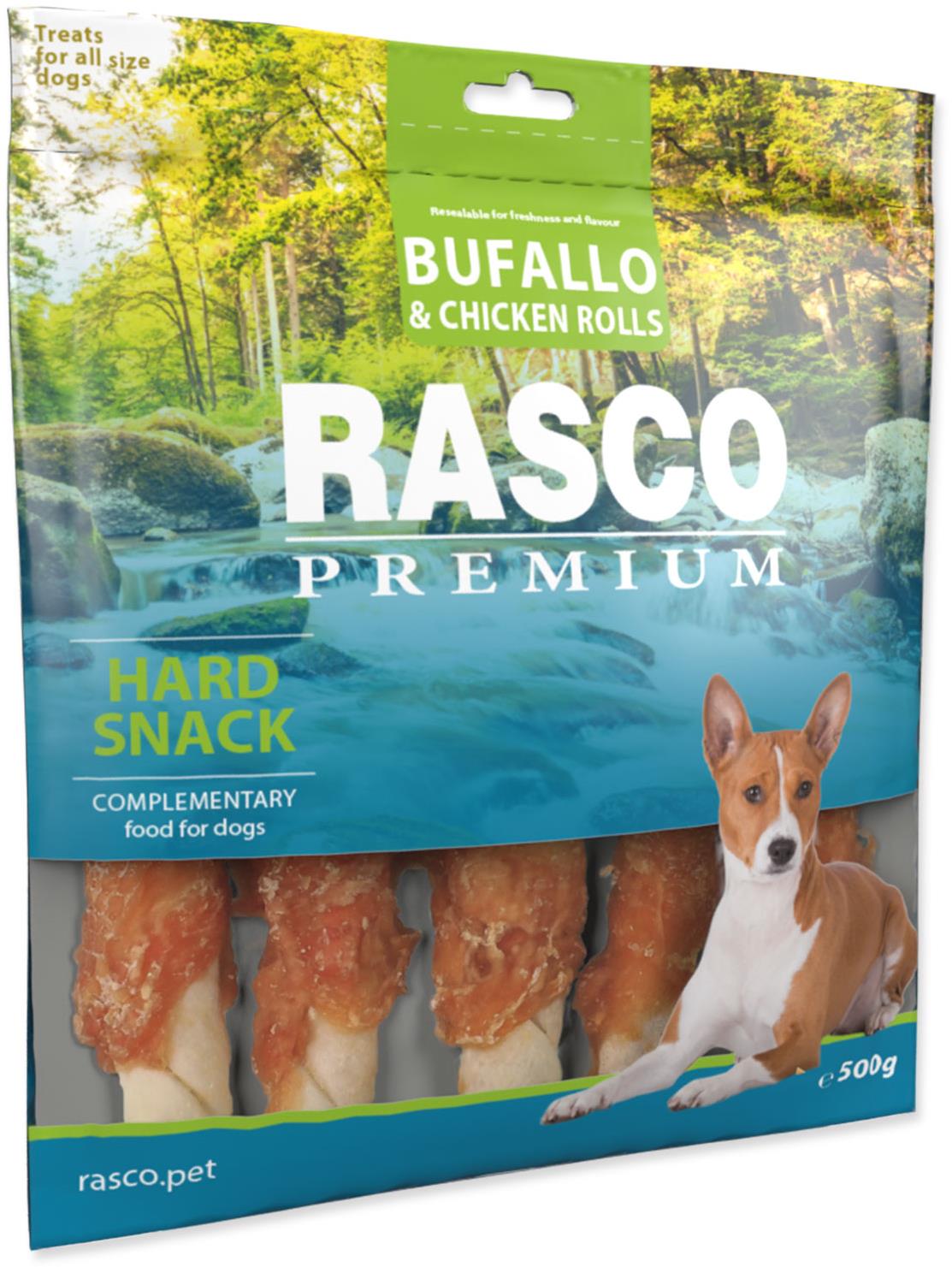 Rasco Premium Pochoutka bůvolí tyčinky obalené kuřecím L 500 g
