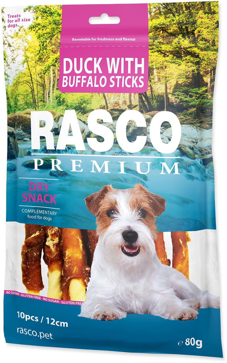 Rasco Premium Pochoutka bůvolí tyčinky obalené kachním 80 g