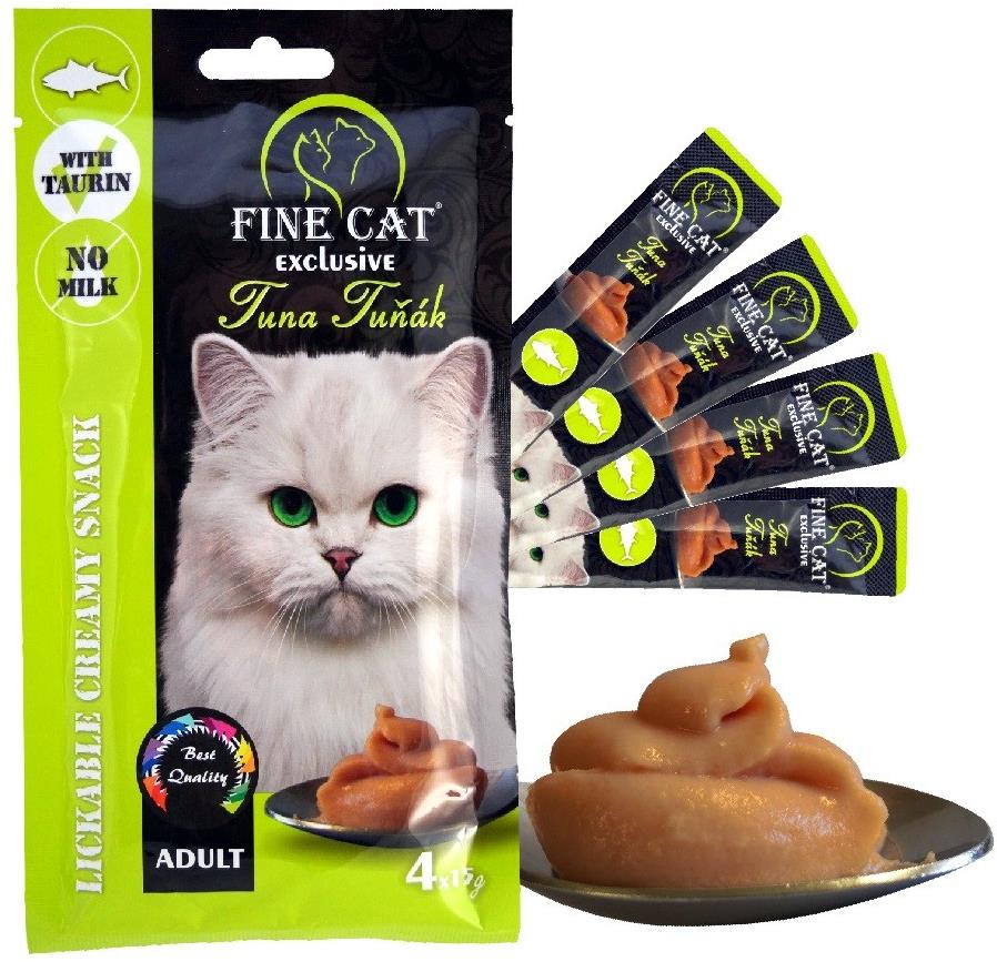 Fine Cat Exclusive krémová svačinka pro kočky tuňák 4 × 15 g
