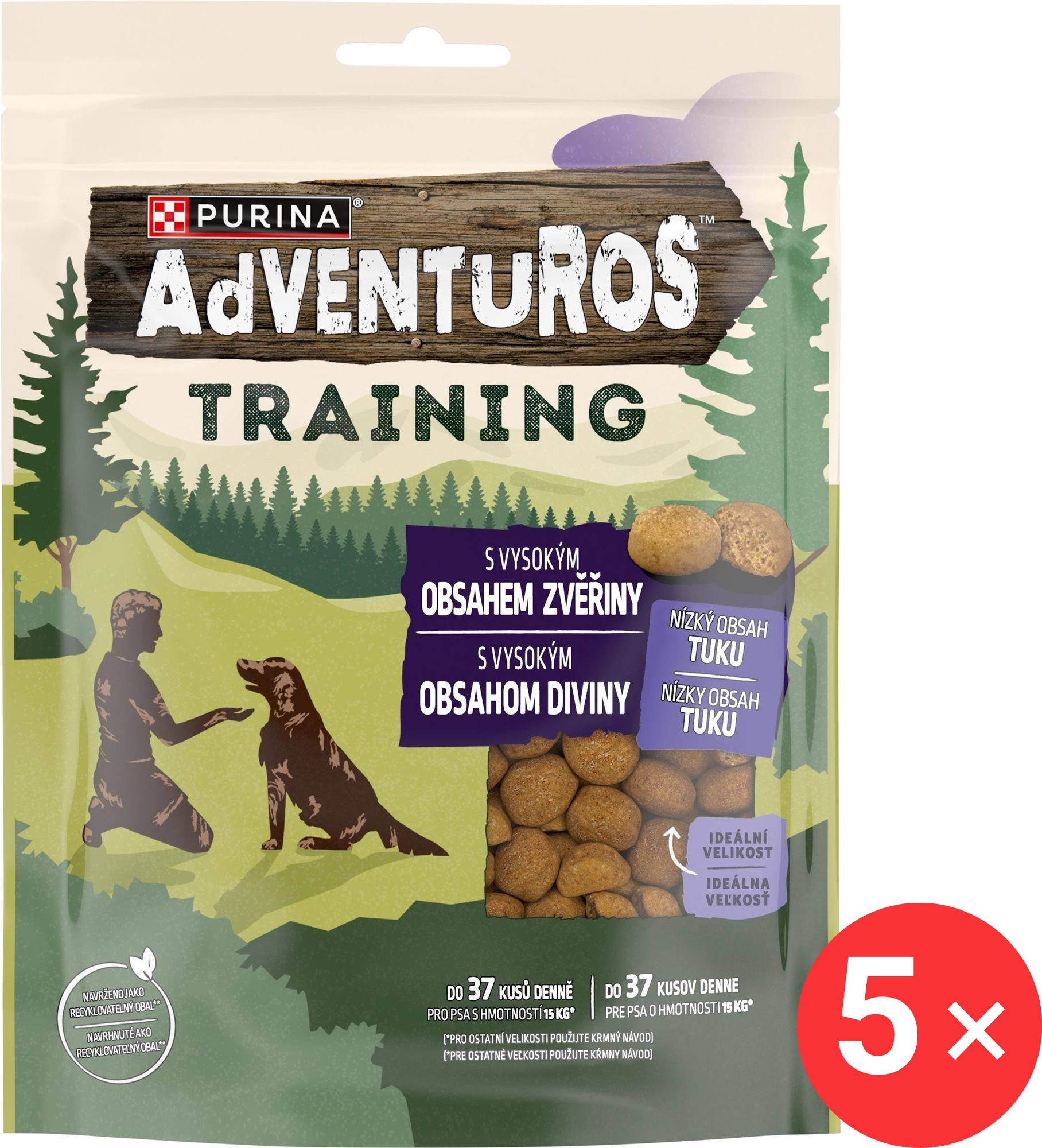 Adventuros Tréninkové pamlsky pro psy zvěřina 5x115 g
