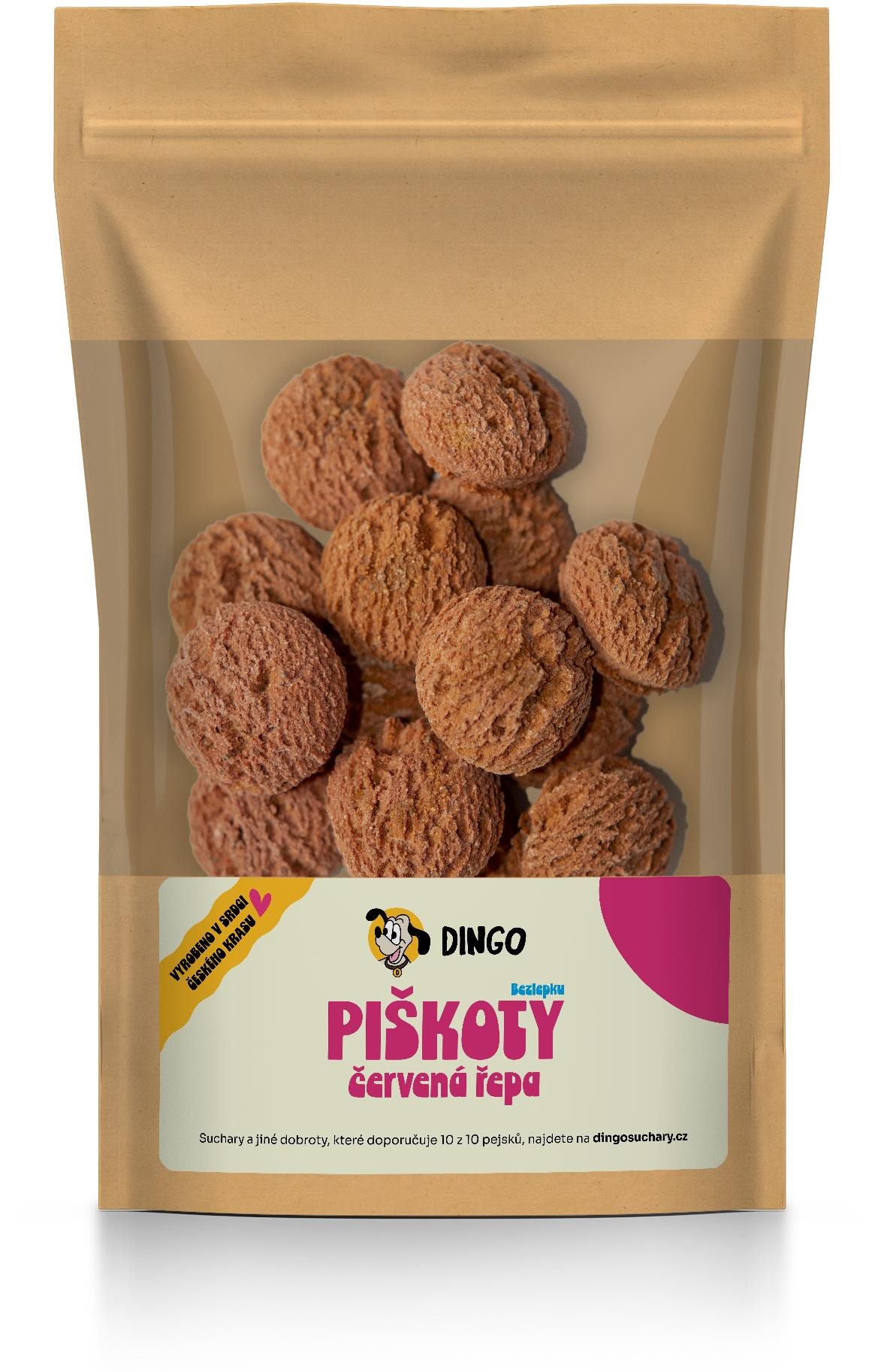 Dingo Piškoty červená řepa 90 g