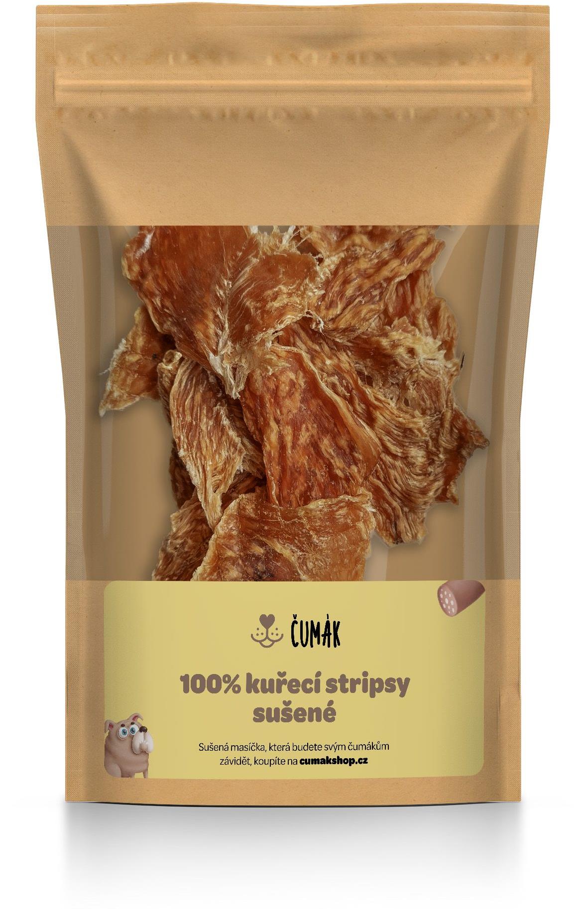 Čumák 100% Kuřecí stripsy sušené 100 g