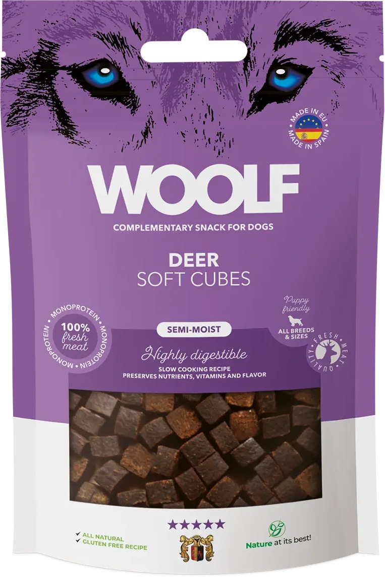 Woolf Soft Cubes - Deer/jelení 100 g