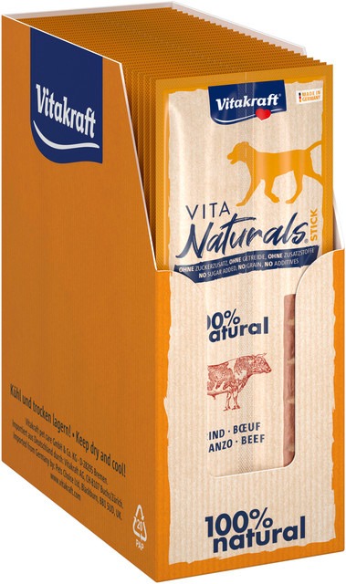 Vitakraft Vita Naturals tyčinky hovězí 28 × 22 g