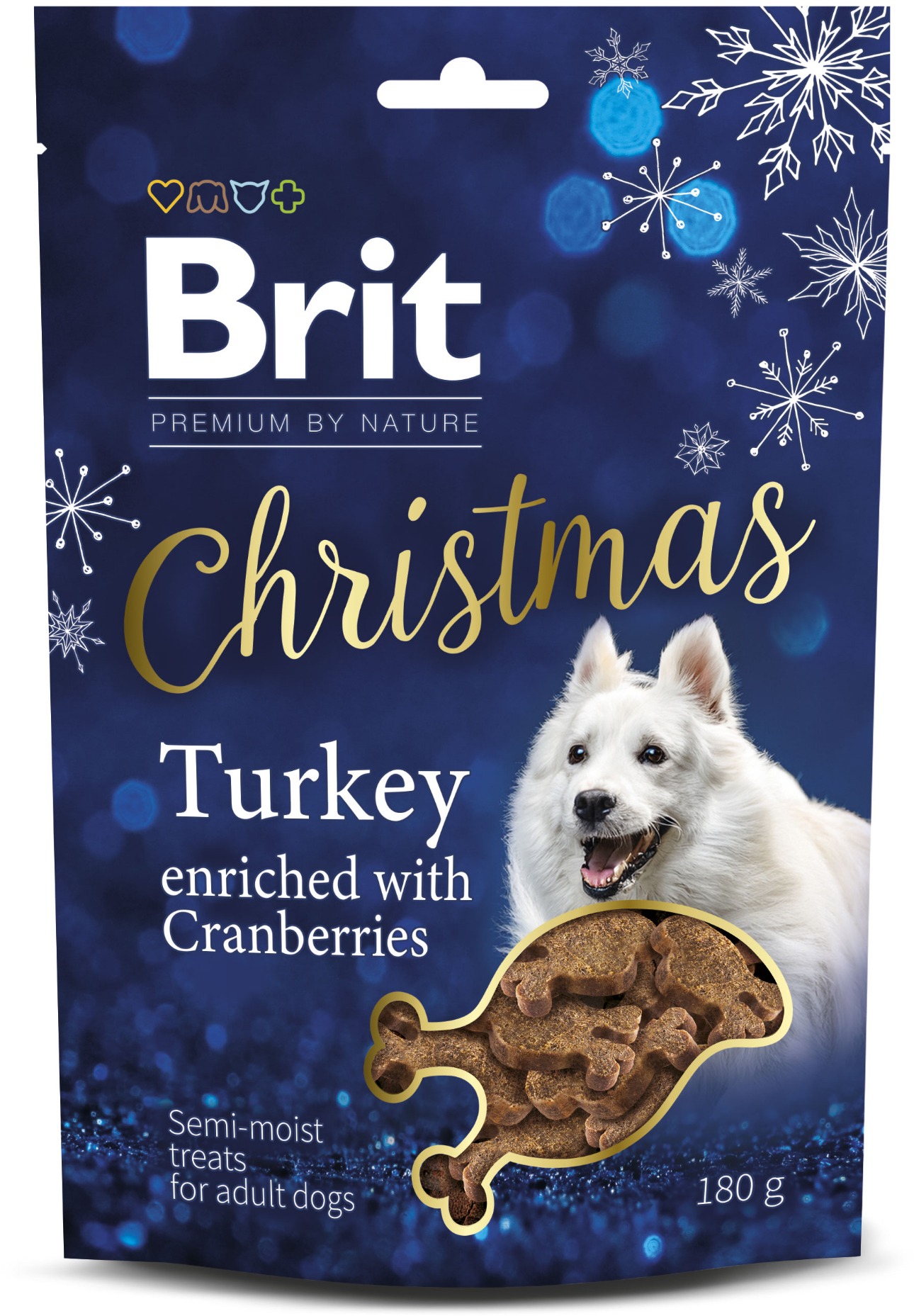Brit Premium by Nature Vánoční poloměkké pamlsky 180 g