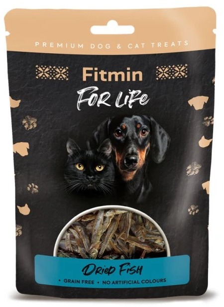 Fitmin For Life Sušené ančovičky, rybí pamlsek pro psy a kočky 50 g