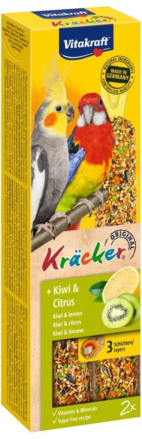 Vitakraft Kracker střední papoušek kiwi+citrus 2 ks