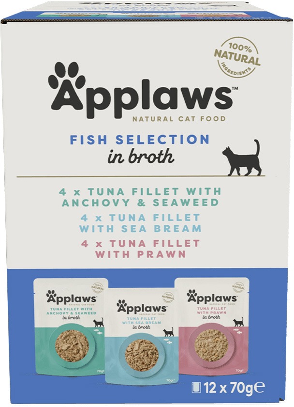 Applaws kapsičky multipack Rybí výběr ve vývaru 12 × 70 g