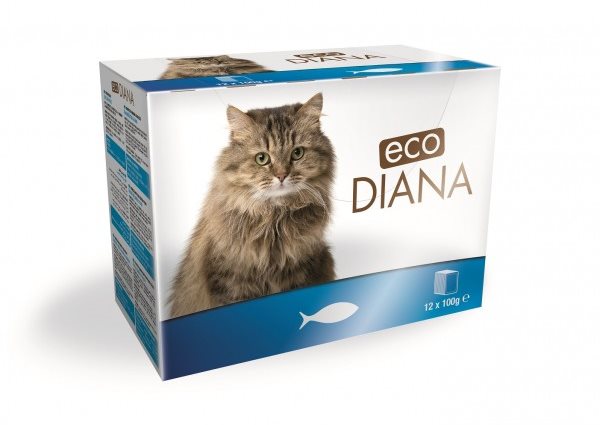 Eco Diana cat kapsičky rybí kousky v omáčce 12 × 100 g