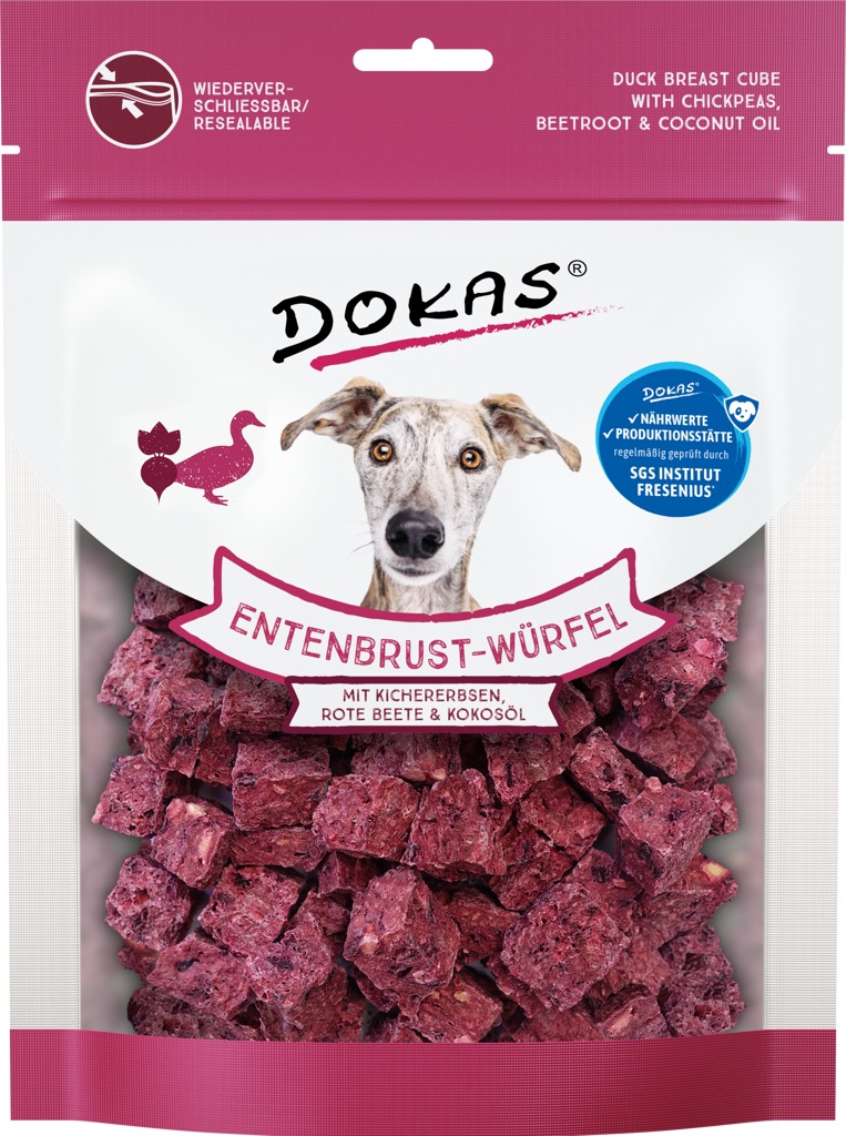 Dokas - Kachní kostky s cizrnou a č. řepou 150 g