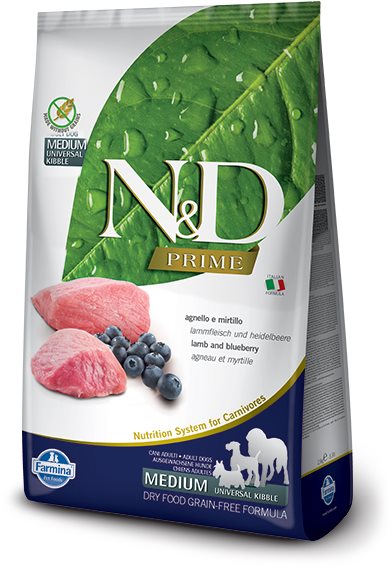 N&D Prime Dog Adult Lamb & Blueberry 2,5 kg