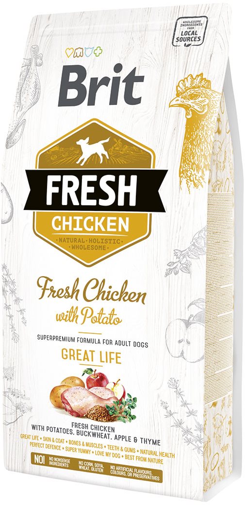 Brit Fresh Chicken with Potato Adult Great Life 2,5 kg