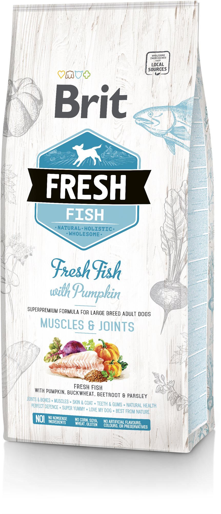 Brit Fresh Fish with Pumpkin Adult Large 12 kg