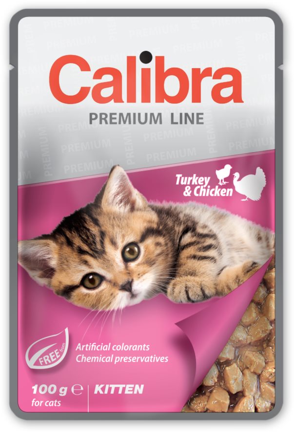 Calibra Cat Premium Kapsička pro koťata Krůta & Kuře 100 g