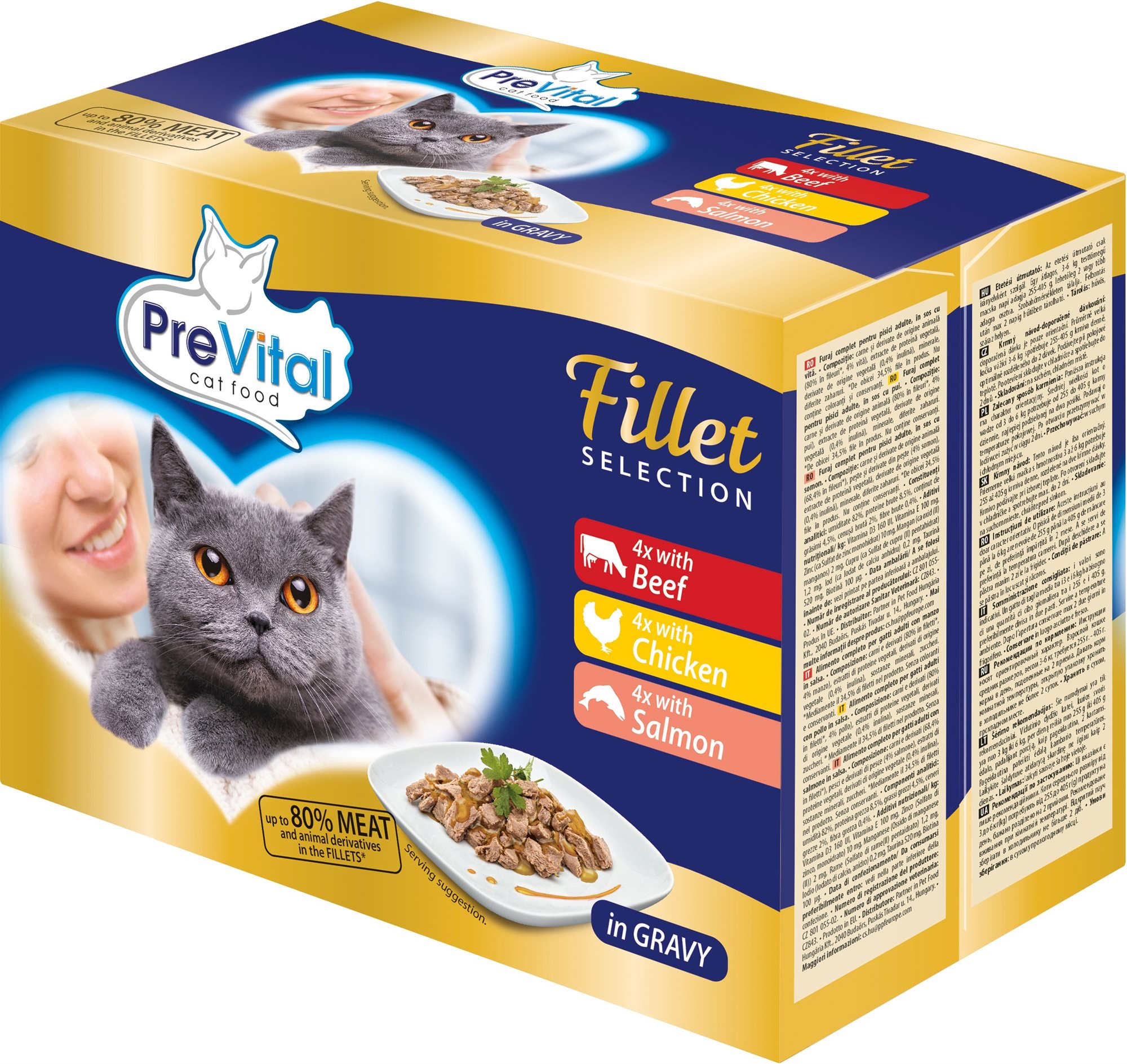 Prevital NATUREL dušené filetky v omáčce 12 × 85 g