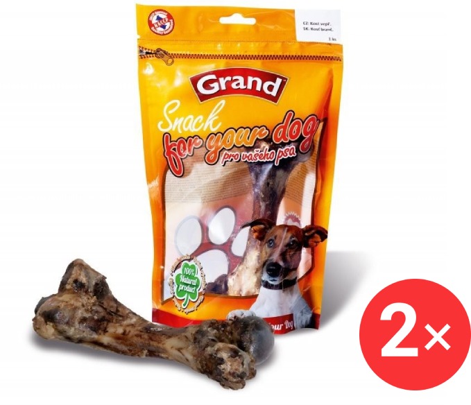Grand Vepřová kost sušená 2 × 1 ks, zip