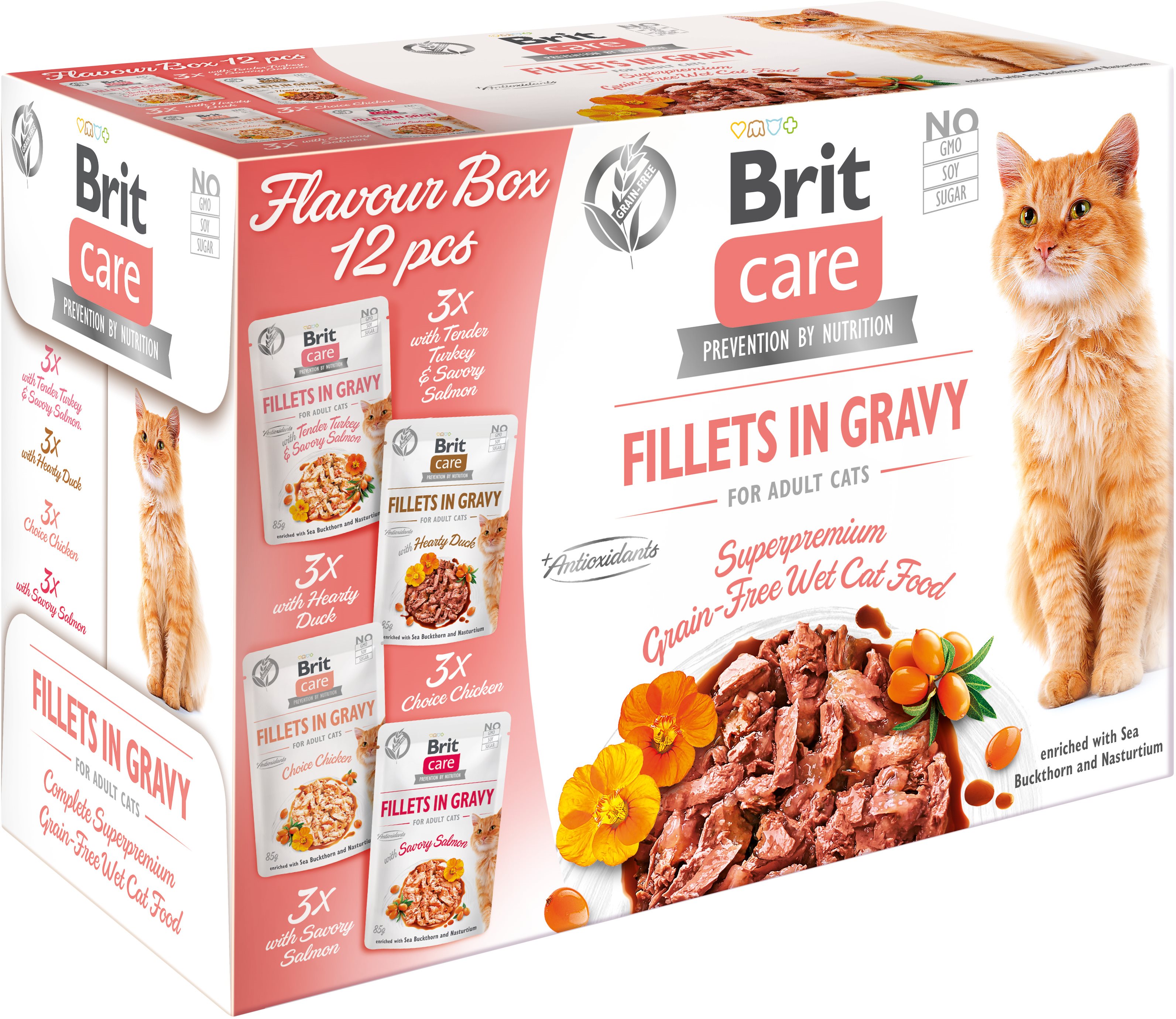 Brit Care Cat Flavour box Fillet in Gravy 12 × 85 g