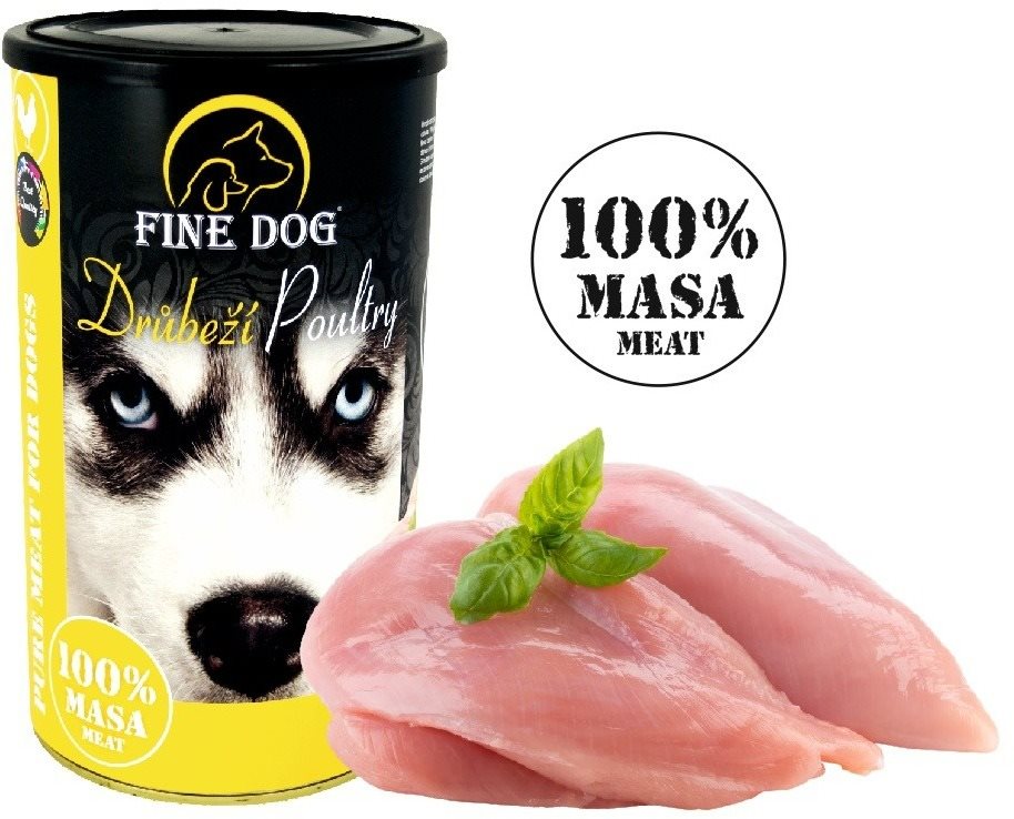 Fine Dog Konzerva drůbeží 100 % masa 1200 g