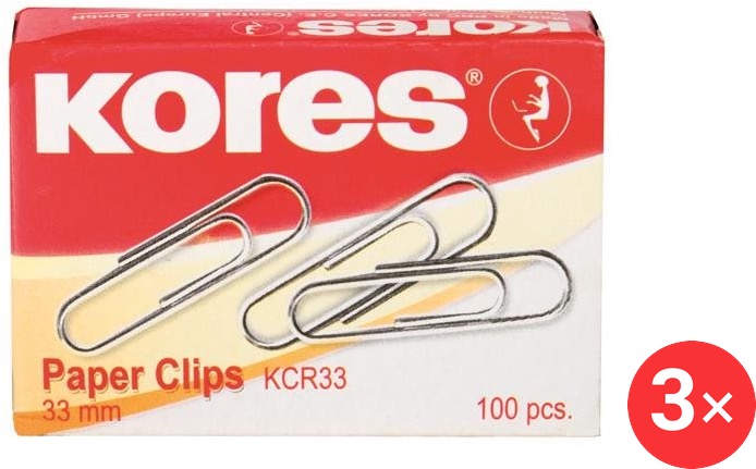 KORES kulaté 33 mm, 100 ks - balení 3 ks