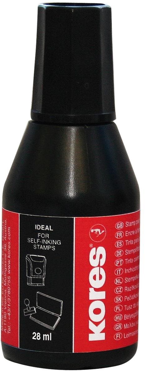 KORES 28 ml černá - kvalitní razítko pro kancelářské potřeby