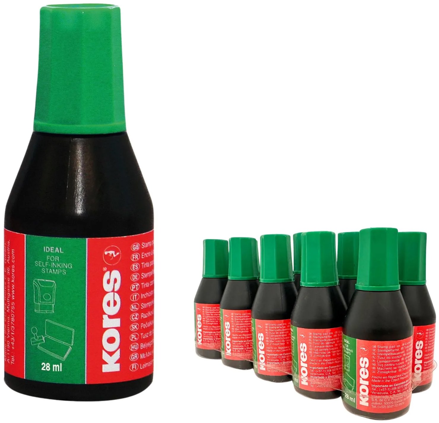 KORES 28 ml zelená - balení 10 ks