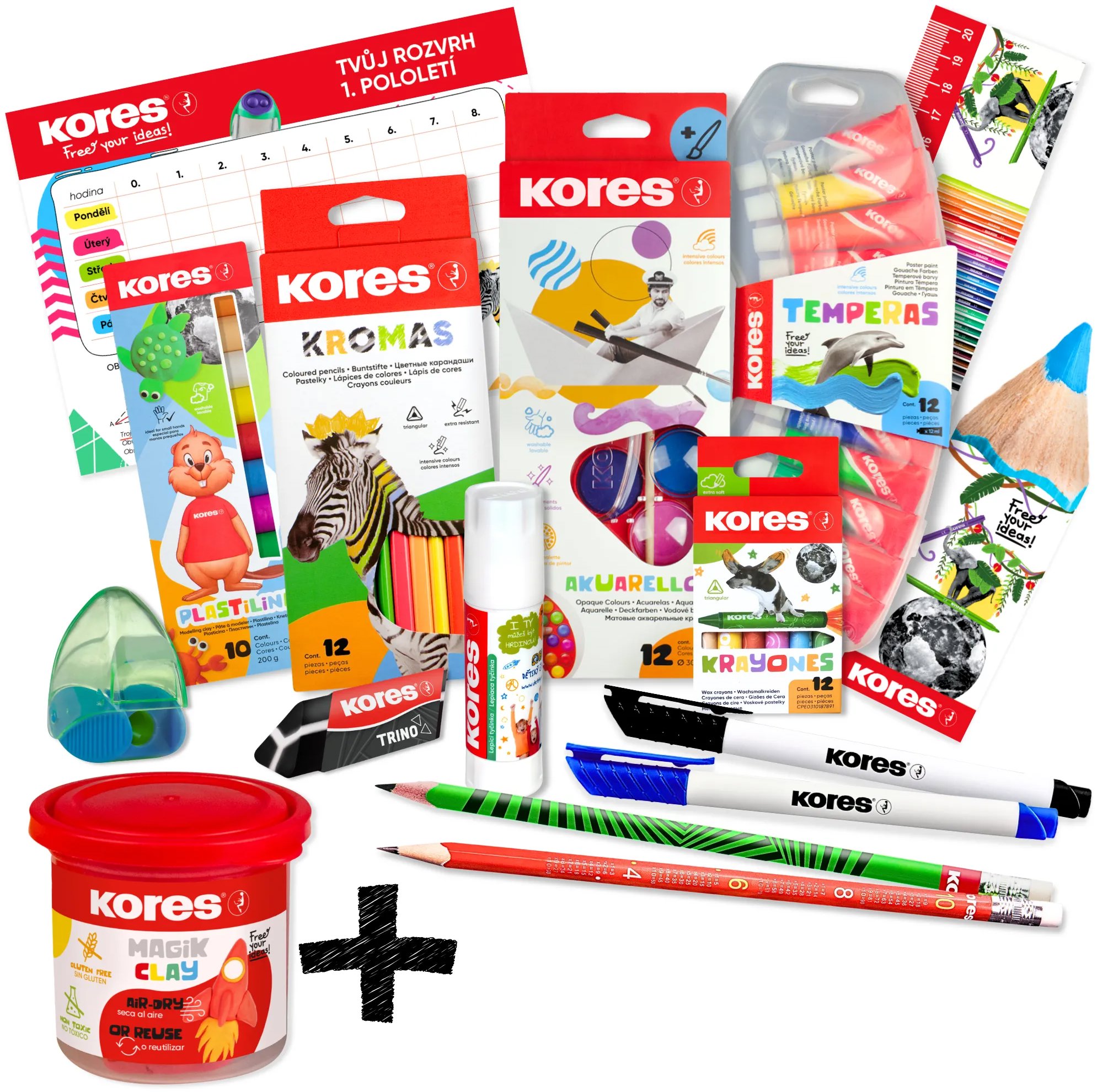KORES balíček Chytrý školák – kreativní výbava
