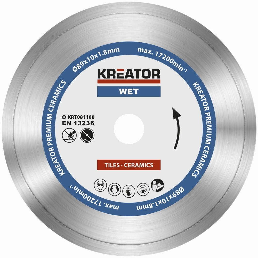 KREATOR Diamantový kotouč celoobvodový 89mm PREMIUM KRT081100