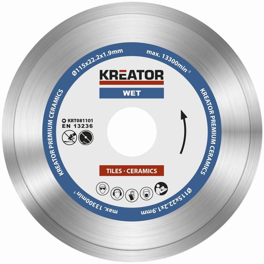 KREATOR Diamantový kotouč celoobvodový 115mm PREMIUM KRT081101