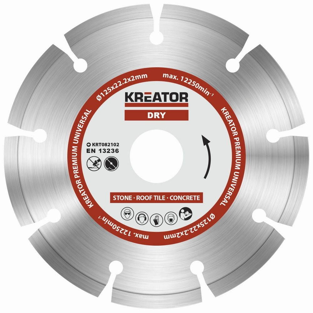 KREATOR Diamantový kotouč segmentový 125mm PREMIUM KRT082102